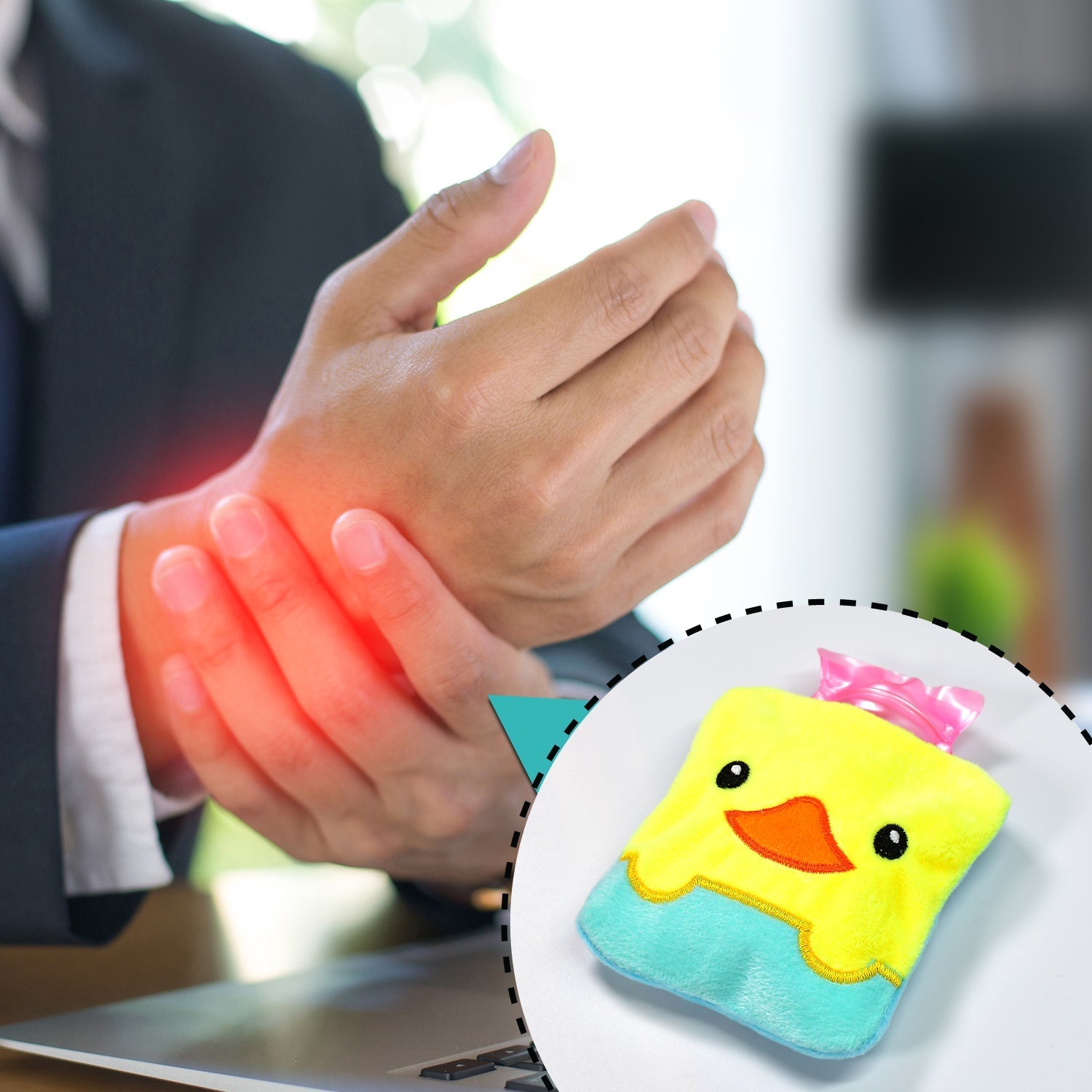 6524 Yellow Duck design small Hot Water Bag with Cover for Pain Relief, Neck, Shoulder Pain and Hand, Feet Warmer, Menstrual Cramps. 6524 Yellow Duck design small Hot Water Bag with Cover for Pain Relief, Neck, Shoulder Pain and Hand, Feet Warmer, Menstrual Cramps.